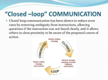 closed loop communication