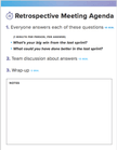 retrospective meeting agenda template