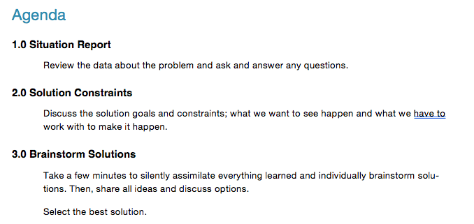 urgent conference call agenda
